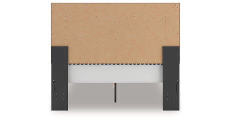 Zuraleus Black Queen Upholstered Platform Bed from Ashley Furniture - Luna Furniture