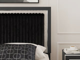 Zuraleus Black Queen Upholstered Platform Bed from Ashley Furniture - Luna Furniture