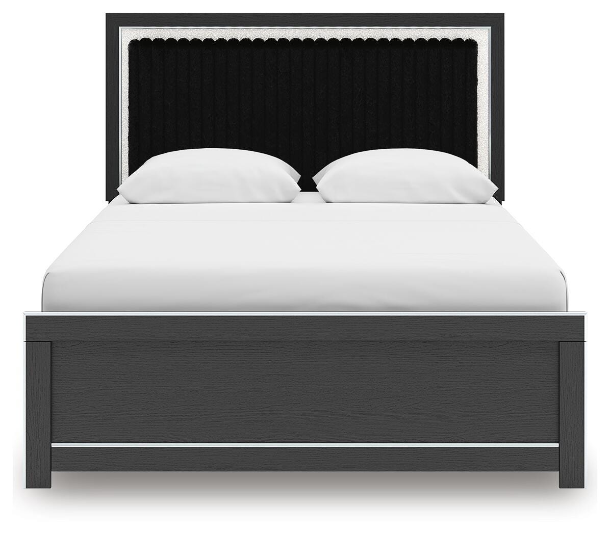 Zuraleus Black Queen Upholstered Platform Bed from Ashley Furniture - Luna Furniture