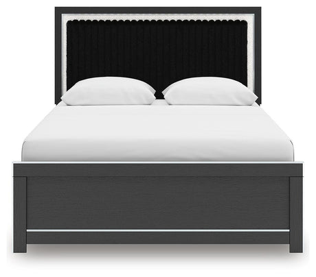 Zuraleus Black Queen Upholstered Platform Bed from Ashley Furniture - Luna Furniture