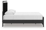 Zuraleus Black Queen Upholstered Platform Bed from Ashley Furniture - Luna Furniture