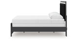 Zuraleus Black Queen Upholstered Panel Bed from Ashley Furniture - Luna Furniture