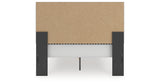 Zuraleus Black Queen Upholstered Panel Storage Bed from Ashley Furniture - Luna Furniture