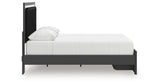Zuraleus Black Queen Upholstered Panel Storage Bed from Ashley Furniture - Luna Furniture