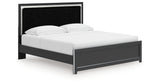 Zuraleus Black King Upholstered Platform Bed from Ashley Furniture - Luna Furniture