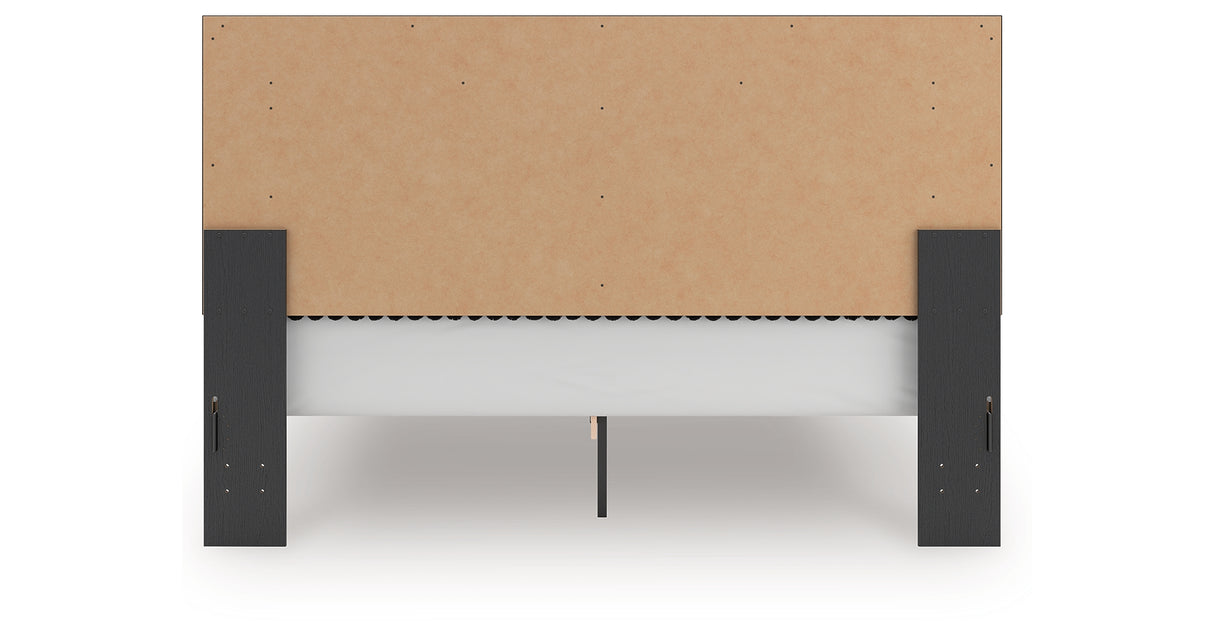 Zuraleus Black King Upholstered Platform Bed from Ashley Furniture - Luna Furniture