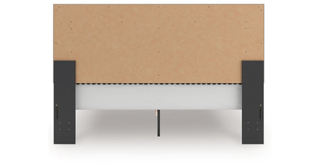 Zuraleus Black King Upholstered Platform Bed from Ashley Furniture - Luna Furniture