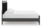 Zuraleus Black King Upholstered Platform Bed from Ashley Furniture - Luna Furniture