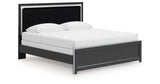 Zuraleus Black King Upholstered Panel Bed from Ashley Furniture - Luna Furniture