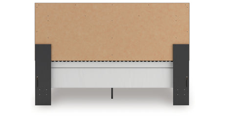 Zuraleus Black King Upholstered Panel Bed from Ashley Furniture - Luna Furniture