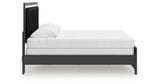 Zuraleus Black King Upholstered Panel Bed from Ashley Furniture - Luna Furniture
