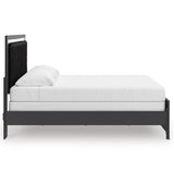 Zuraleus Black King Upholstered Panel Bed from Ashley - Luna Furniture