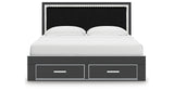 Zuraleus Black King Storage Bed, Dresser, Mirror, Chest and Nightstand from Ashley - Luna Furniture