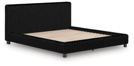 Zuraleus Black California King Upholstered Bed from Ashley Furniture - Luna Furniture