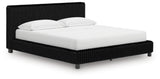 Zuraleus Black California King Upholstered Bed from Ashley Furniture - Luna Furniture