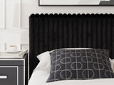 Zuraleus Black California King Upholstered Bed from Ashley Furniture - Luna Furniture