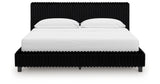 Zuraleus Black California King Upholstered Bed from Ashley Furniture - Luna Furniture