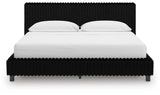 Zuraleus Black California King Upholstered Bed from Ashley Furniture - Luna Furniture