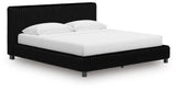 Zuraleus Black King Upholstered Bed, 2 Chests and 2 Nightstands from Ashley - Luna Furniture