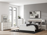 Zuraleus White Upholstered Platform Bedroom Set from Ashley - Luna Furniture