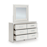 Zuraleus White Upholstered Storage Panel Bedroom Set with 2 Footboard Drawers from Ashley Furniture - Luna Furniture