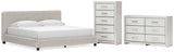 Zuraleus White King Upholstered Bed with Dresser and Chest from Ashley Furniture - Luna Furniture