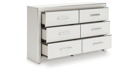 Zuraleus White King Upholstered Bed with Dresser and Chest from Ashley - Luna Furniture