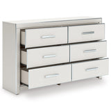 Zuraleus White Upholstered Storage Panel Bedroom Set with 2 Footboard Drawers from Ashley Furniture - Luna Furniture
