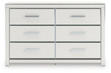 Zuraleus White Queen Upholstered Panel Storage Bed with Dresser and Chest from Ashley - Luna Furniture