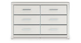 Zuraleus White King Upholstered Panel Storage Bed with Dresser and Nightstand from Ashley - Luna Furniture