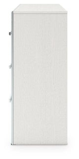 Zuraleus White Queen Upholstered Panel Storage Bed with Dresser and Chest from Ashley - Luna Furniture