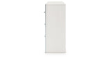 Zuraleus White Queen Upholstered Panel Bed with Dresser and Nightstand from Ashley - Luna Furniture
