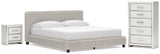 Zuraleus White California King Upholstered Bed with Chest and Nightstand from Ashley Furniture - Luna Furniture