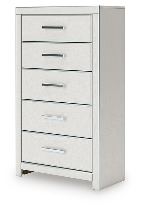 Zuraleus White King Upholstered Panel Storage Bed with Dresser and Chest from Ashley - Luna Furniture