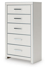 Zuraleus White Queen Upholstered Panel Storage Bed with Dresser and Chest from Ashley - Luna Furniture