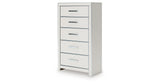 Zuraleus White Queen Upholstered Panel Bed with Dresser and Chest from Ashley - Luna Furniture