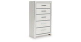 Zuraleus White Queen Upholstered Panel Bed with Mirrored Dresser and Nightstand from Ashley - Luna Furniture