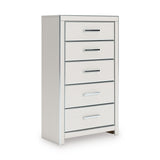 Zuraleus White Upholstered Storage Panel Bedroom Set with 2 Footboard Drawers from Ashley Furniture - Luna Furniture