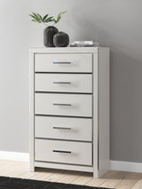 Zuraleus White Queen Upholstered Panel Storage Bed with Dresser and Chest from Ashley - Luna Furniture
