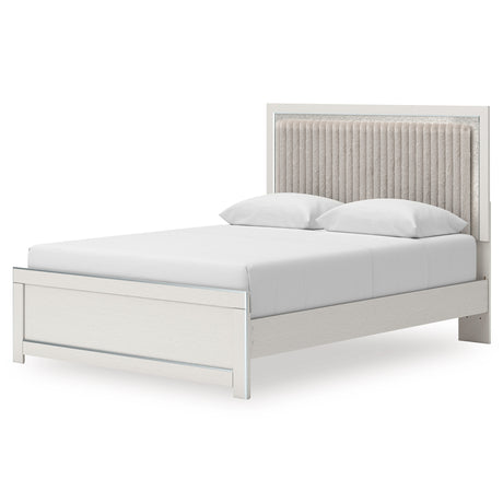 Zuraleus White Upholstered Platform Bedroom Set from Ashley Furniture - Luna Furniture