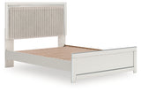 Zuraleus White Queen Upholstered Platform Bed from Ashley Furniture - Luna Furniture