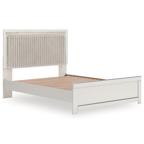 Zuraleus White Upholstered Platform Bedroom Set from Ashley Furniture - Luna Furniture