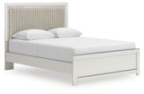 Zuraleus White Queen Upholstered Panel Bed with Dresser from Ashley - Luna Furniture