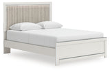 Zuraleus White Queen Upholstered Platform Bed from Ashley Furniture - Luna Furniture