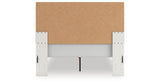 Zuraleus White Queen Upholstered Panel Bed with Mirrored Dresser and Nightstand from Ashley - Luna Furniture