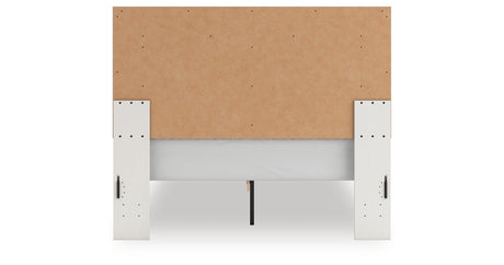 Zuraleus White Queen Upholstered Panel Bed with Dresser and Nightstand from Ashley - Luna Furniture