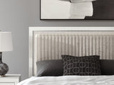 Zuraleus White Queen Upholstered Platform Bed from Ashley Furniture - Luna Furniture