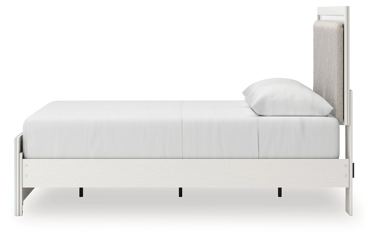 Zuraleus White Queen Upholstered Platform Bed from Ashley Furniture - Luna Furniture