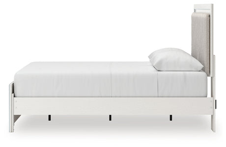 Zuraleus White Queen Upholstered Platform Bed from Ashley Furniture - Luna Furniture