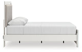 Zuraleus White Queen Upholstered Platform Bed from Ashley Furniture - Luna Furniture